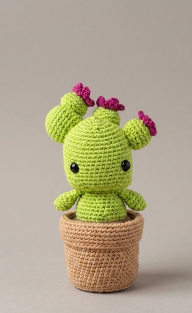 Cactus speldenkussen met potje